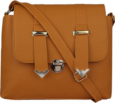 

TARSHI Women Casual Tan PU Sling Bag