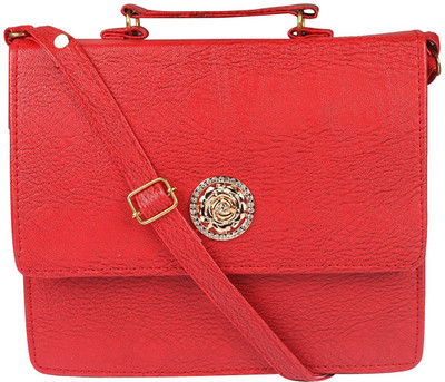 

clementine Girls Casual Red PU Sling Bag