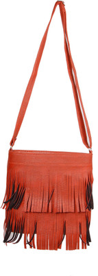 

SV Creations Girls Evening/Party Brown PU Sling Bag