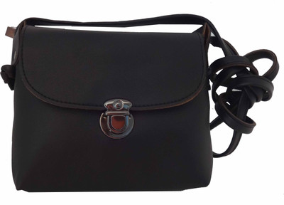 

ALIVE Girls Casual Black PU Messenger Bag
