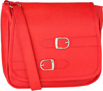 

SAHAL Women Casual Red PU Sling Bag