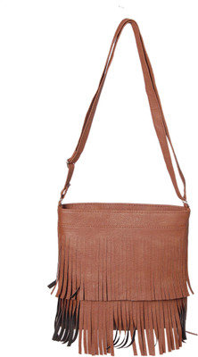 

Pekian Girls Casual Brown PU Sling Bag