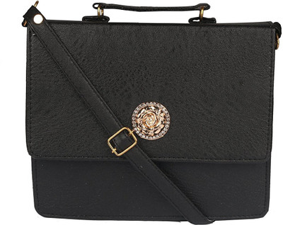 

clementine Girls Casual Black PU Sling Bag