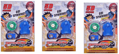 

Mahvi Toys Metal Master Fury Beyblade (3 Pcs)(Multicolor)