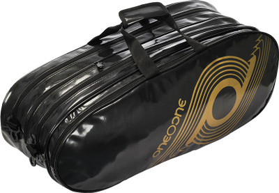 

One O One Xhale Collection Triple Black Gold Badminton Kit Bag(Black, Kit Bag