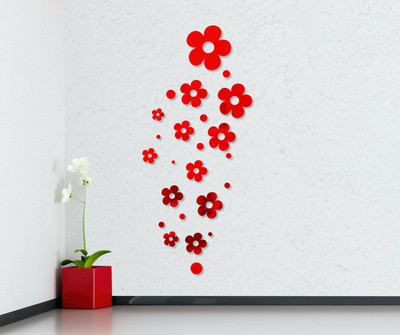 

Naveed Arts  Acrylic wall sticker Sticker(Pack of 1, Red mirror