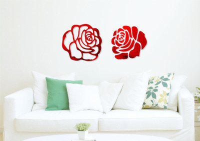 

Naveed Arts  Acrylic wall stciker Sticker(Pack of 1, Red mirror