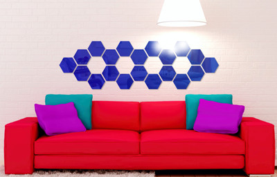 

Naveed Arts  Acrylic wall sticker Sticker(Pack of 1, Blue mirror