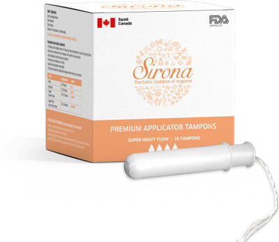 

SIRONA Premium Applicator - Super Heavy Flow Tampons(Pack of 16)