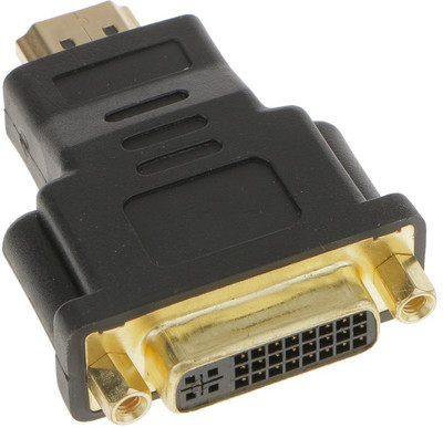 

LipiWorld TV-out Cable HDMI Male TO DVI female Gold Plated Adapter/Coupler/Converter(Black, For Laptop)