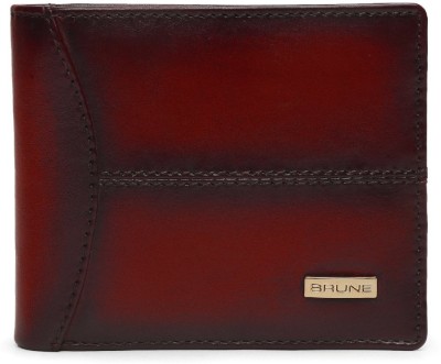 

Brune Men Red Genuine Leather Wallet(6 Card Slots)