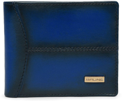 

Brune Men Blue Genuine Leather Wallet(6 Card Slots)