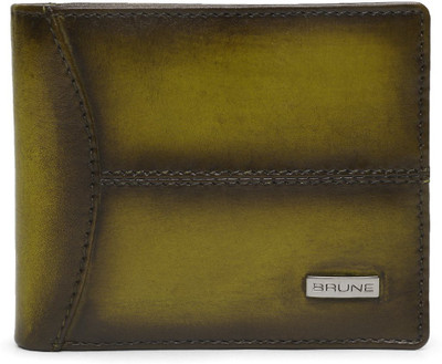 

Brune Men Green Genuine Leather Wallet(6 Card Slots)
