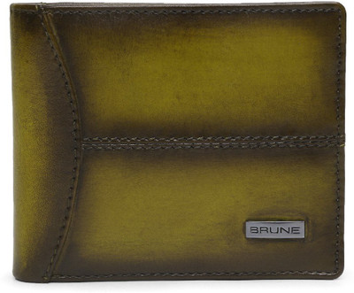 

Bare Skin Men Green Genuine Leather Wallet(6 Card Slots)