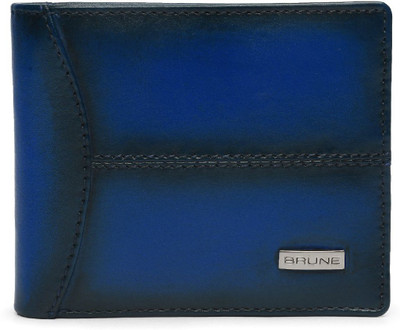 

Brune Men Blue Genuine Leather Wallet(6 Card Slots)