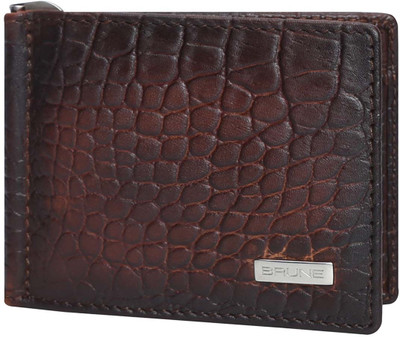 

Brune Men Brown Genuine Leather Wallet(3 Card Slots)