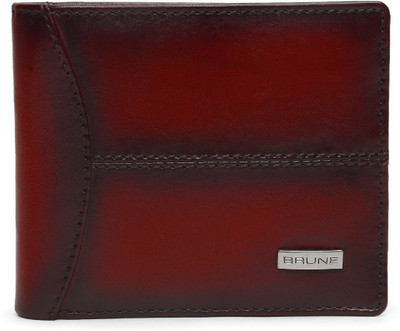 

Brune Men Red Genuine Leather Wallet(6 Card Slots)