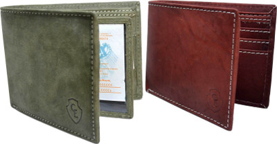 

Creative Edge Men Maroon, Green Genuine Leather Wallet(6 Card Slots), Green;maroon