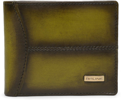 

Brune Men Green Genuine Leather Wallet(6 Card Slots)