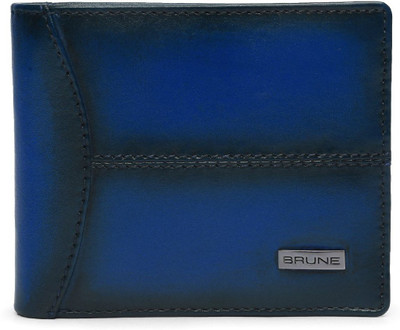 

Brune Men Blue Genuine Leather Wallet(6 Card Slots)