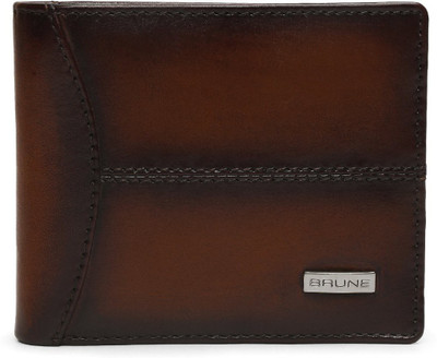 

Brune Men Brown Genuine Leather Wallet(6 Card Slots)