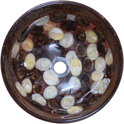 

Niyooi BBG2105S Table Top Basin(Brown, Gold)