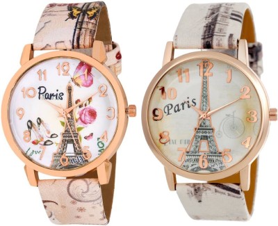 KNACK attractive Eiffel Tower design upcoming stylish bracelet leather belt paris love women combo T16 Watch  - For Girls   Watches  (KNACK)