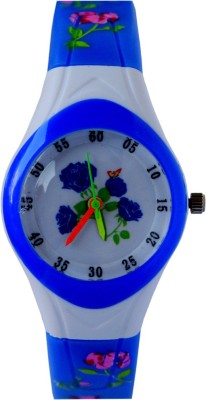 VITREND â?¢ Blue002 Flower Pattern Silicone New Watch  - For Boys & Girls   Watches  (Vitrend)