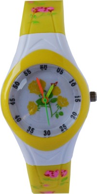VITREND Yellow Flower Pattern Silicone Strap Watch  - For Boys & Girls   Watches  (Vitrend)