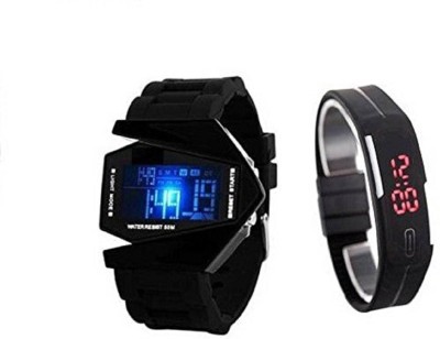blutech rocket shape digital+led black combo stylish watch new look great deign Watch  - For Boys & Girls   Watches  (blutech)