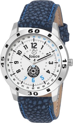 Fonce White Dial Analog Watch  - For Men   Watches  (Fonce)