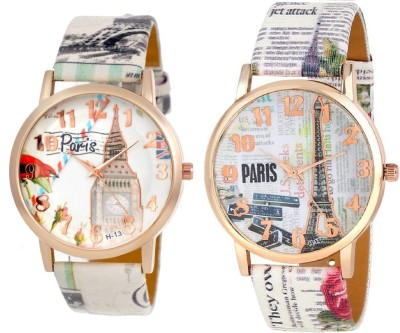 KNACK attractive Eiffel Tower design upcoming stylish bracelet leather belt paris love women combo T22 Watch  - For Girls   Watches  (KNACK)