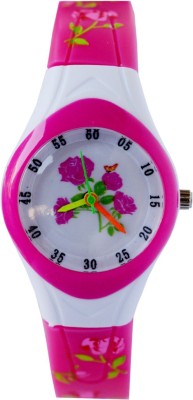 VITREND ™ Flower Pattern Silicone Strap-Dial-analog (Colour may vary sent as per availability) New Watch  - For Boys & Girls   Watches  (Vitrend)