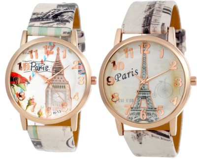 KNACK attractive Eiffel Tower design upcoming stylish bracelet leather belt paris love women combo T20 Watch  - For Girls   Watches  (KNACK)