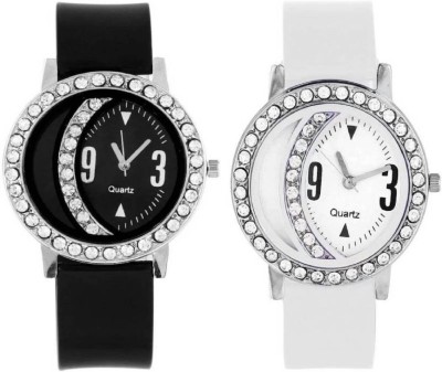 T TOPLINE Diamond dail two watches pacK THX206 Watch  - For Girls   Watches  (T TOPLINE)