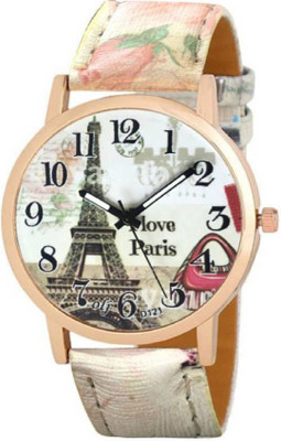 View Ismart analogue stylish designer watches for girls and women paris 1 pink Watch - For Girls Watch  - For Girls Wrist Watches Price Online(Ismart)