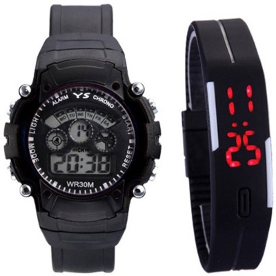 lavishable blutech led rubber and 7 light black Watch - For Boys & Girls Watch  - For Boys & Girls   Watches  (Lavishable)