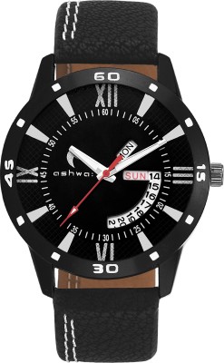 Ashwa JM - 1006 Black Dial Day and Date Watch  - For Boys   Watches  (Ashwa)
