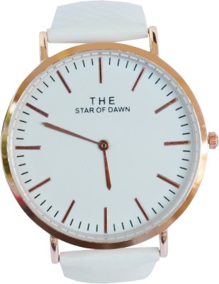 VITREND ™ The Star Of Dawn Rose Gold-Classic Dial-Super White Strap Fashion Watch  - For Men & Women   Watches  (Vitrend)