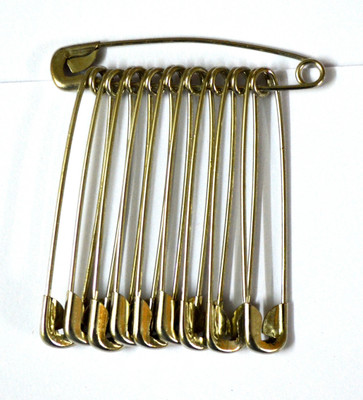 

Pin to Pen Heavy Duty Big Size Safety Pin 5 CMS Set of 3(Steel)