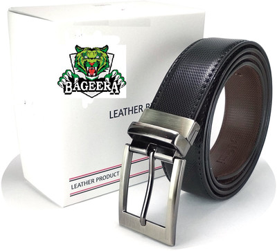 

Bageera Men Formal, Casual Black, Brown Genuine Leather Reversible Belt