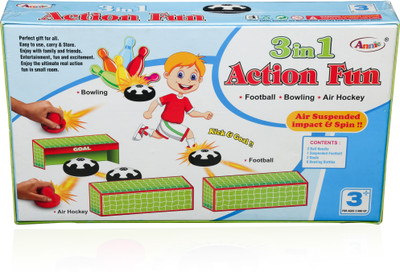 

Tiny's World Football Bowlling and airhockey 3 in 1 game Board Game