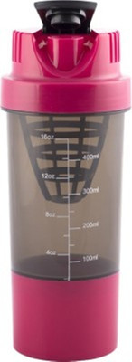 

BNP Shaker with cup and spring inside 500 ml Shaker(Pack of 1, Pink)
