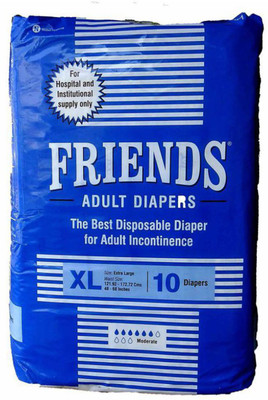 

Friends HOSPITAL FOR WAIST SIZE 48''-68'' INCHES Adult Diapers - XL(10 Pieces)