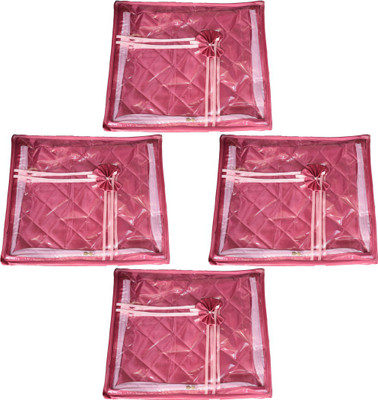 Aadhya Designer Satin Saree Cover Pack of 4(Pink)
