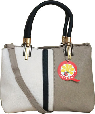 

mariQuita Shoulder Bag(White, Beige), Beige;white
