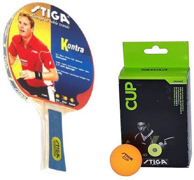 

Stiga Combo Of Two, One Kontra Table tennis Racquet , and One Cup Ping Pong Ball Box- Table Tennis Kit