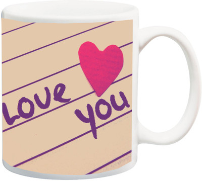 

Stylotrendz I Love you Ceramic Mug(325 ml), White