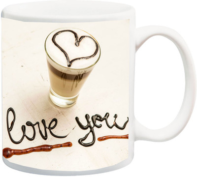 

Stylotrendz I Love you very beautiful print coffee Ceramic Mug(325 ml), White