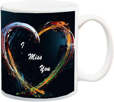 

Stylotrendz I Miss you beautiful Print Coffee Ceramic Mug(325 ml), White